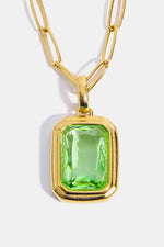 Load image into Gallery viewer, Zircon 18K Gold-Plated Geometrical Shape Pendant Necklace
