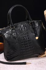 Load image into Gallery viewer, Croc-Effect Structured PU Leather Handbag

