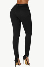 Load image into Gallery viewer, Mid-Rise Waist Skinny Pocketed Jeans Pants
