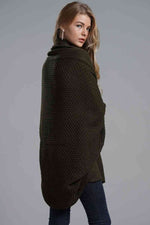 Load image into Gallery viewer, Double Take Dolman Sleeve Open Front Ribbed Trim Longline Cardigan

