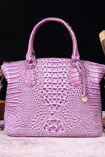 Load image into Gallery viewer, Croc-Effect Structured PU Leather Handbag
