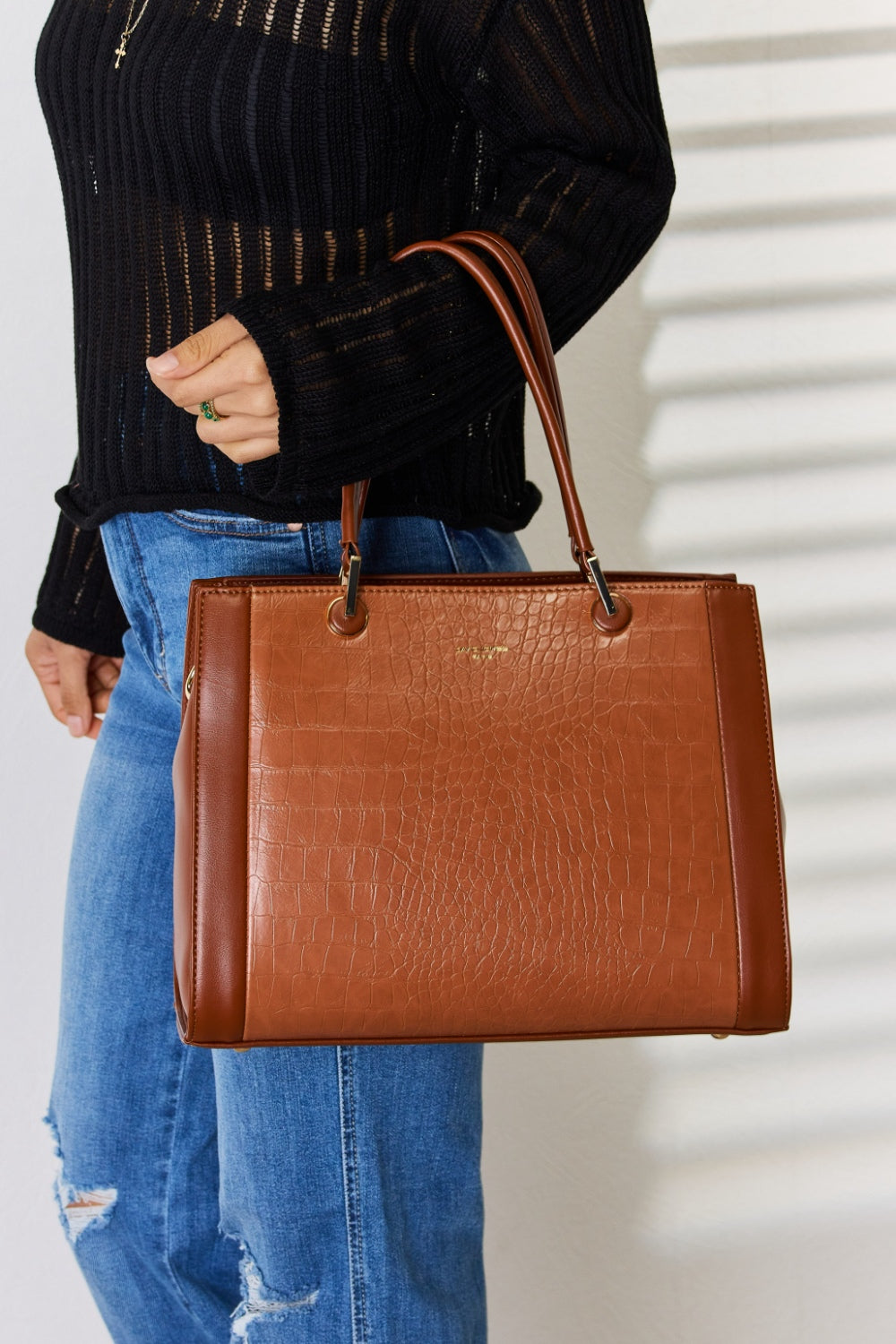 Texture Leather Handbag