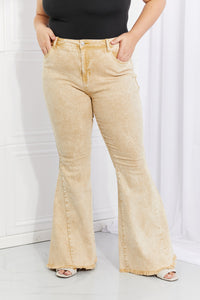 Hem Bell Bottom Jeans in Yellow