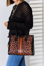 Load image into Gallery viewer, Leopard Rivet Handbag

