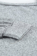 Load image into Gallery viewer, Santa Claus Graphic Asymmetrical Neck Long Sleeve Top
