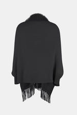 Load image into Gallery viewer, Fringe Open Front Long Sleeve Poncho
