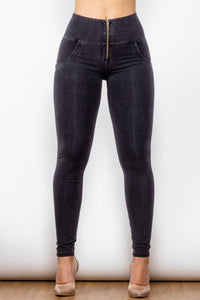 Zip Closure Skinny Jeans Pants