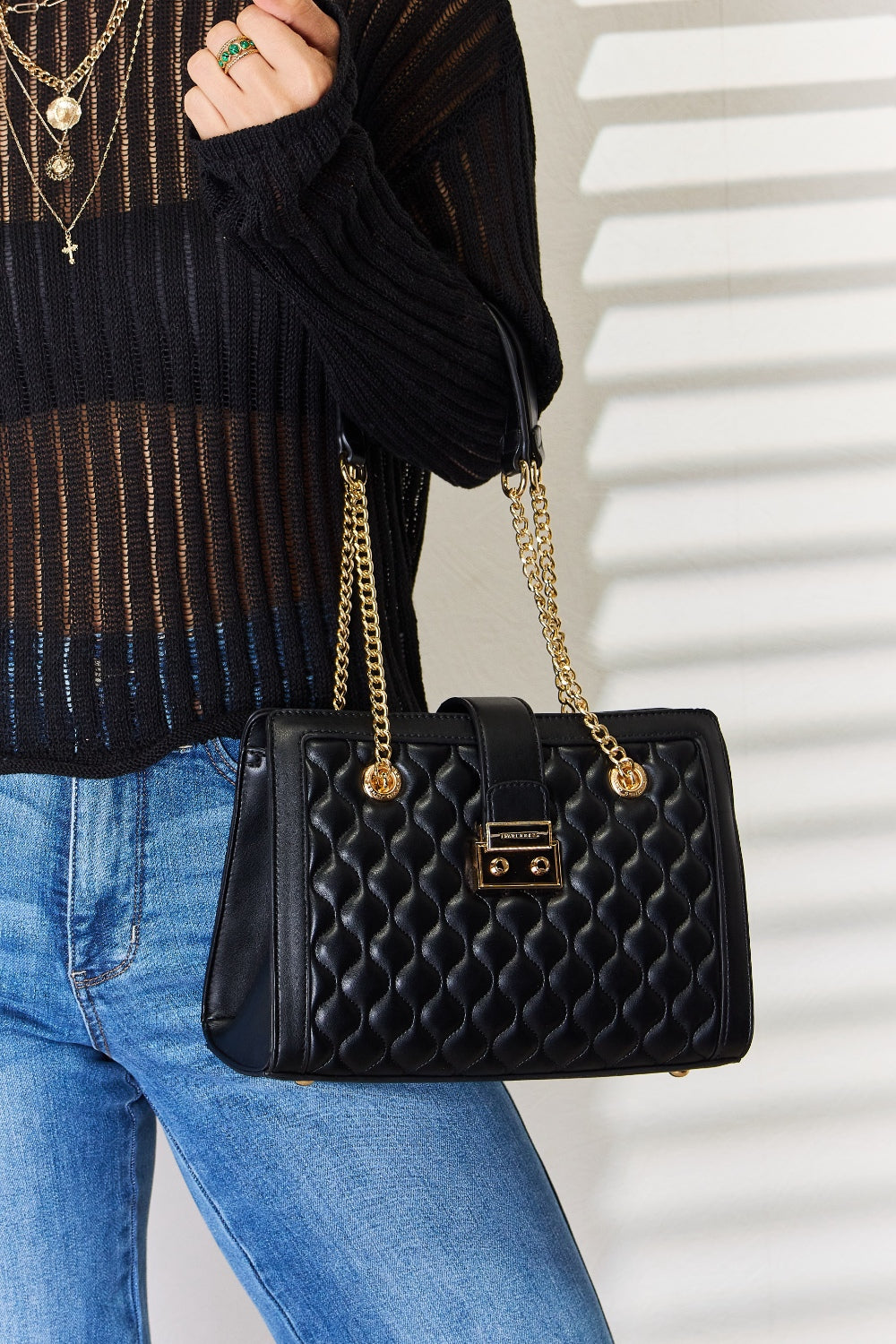 Quilted Chain Strap Shoulder Bag