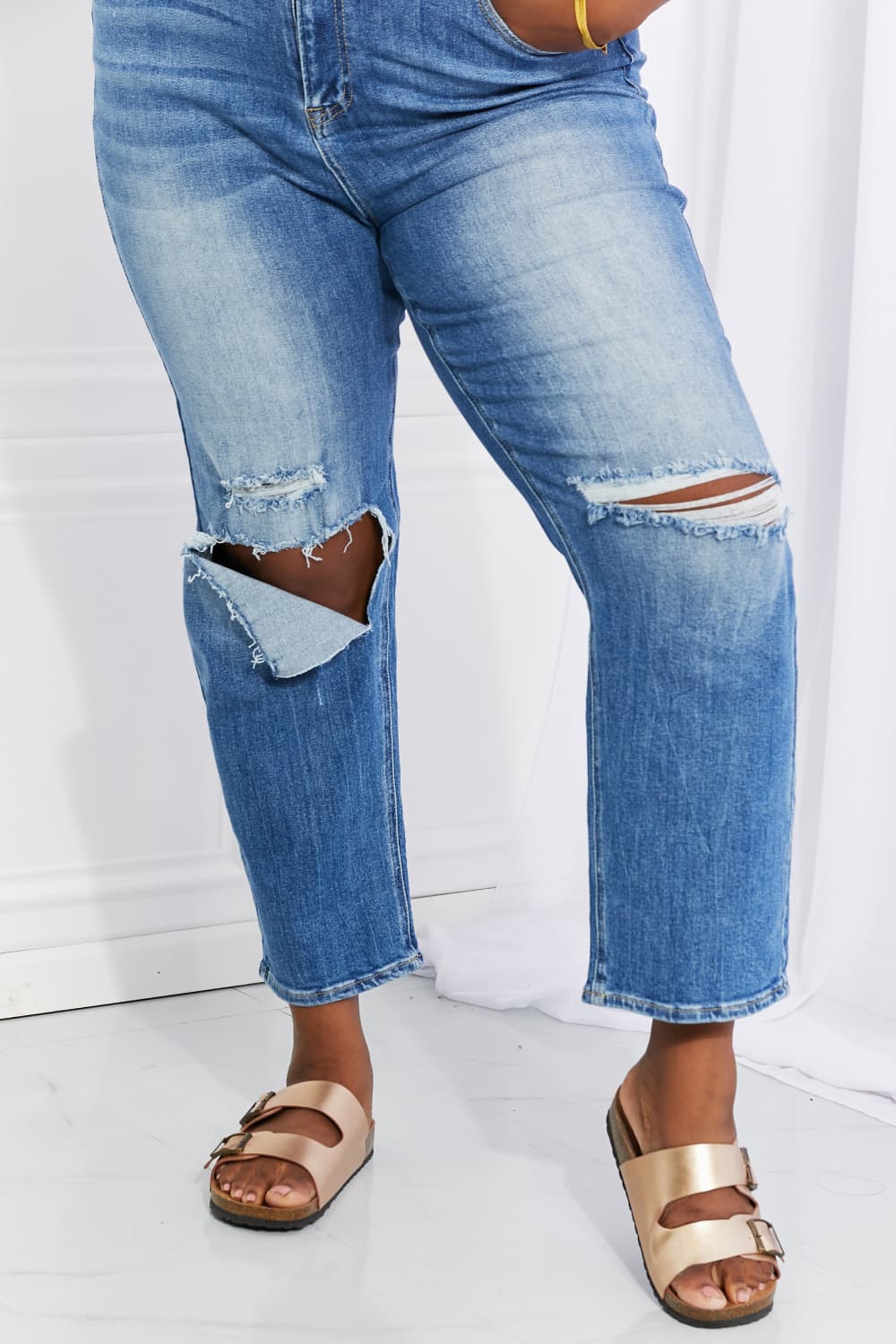 Full Size Emily High Rise Relaxed Jeans Pants