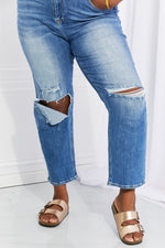 Load image into Gallery viewer, Full Size Emily High Rise Relaxed Jeans Pants
