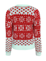 Load image into Gallery viewer, Snowflake Round Neck Long Sleeve Sweater
