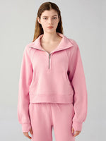 Load image into Gallery viewer, Half Zip Pocketed Active Sweatshirt
