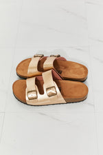 Load image into Gallery viewer, Double-Banded Slide Sandal in Gold
