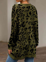 Load image into Gallery viewer, Leopard Round Neck Tunic Sweater
