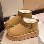 Load image into Gallery viewer, Chunky Platform Mini Boots – Fleece-Lined Fall/Winter Staple
