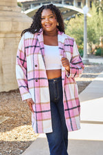 Load image into Gallery viewer, Plaid Button Up Lapel Collar Coat
