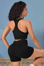 Load image into Gallery viewer, Active Tank and Shorts Set – Seamless Two-Piece Workout Outfit
