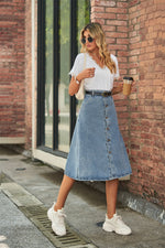 Load image into Gallery viewer, A-Line Denim Skirt
