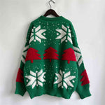 Load image into Gallery viewer, Snowflake Round Neck Long Sleeve Sweater

