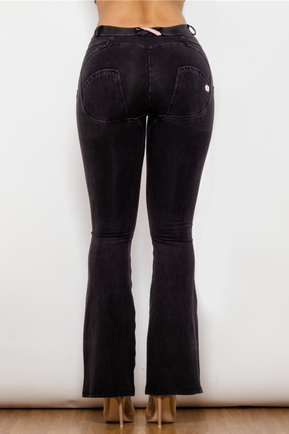 Buttoned Flare Jeans Pants