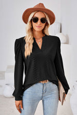 Load image into Gallery viewer, V-Neck Puff Sleeve Blouse
