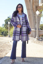 Load image into Gallery viewer, Plaid Button Up Lapel Collar Coat
