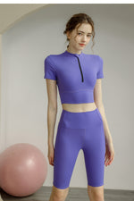 Load image into Gallery viewer, Round Neck Short Sleeve Sports Top
