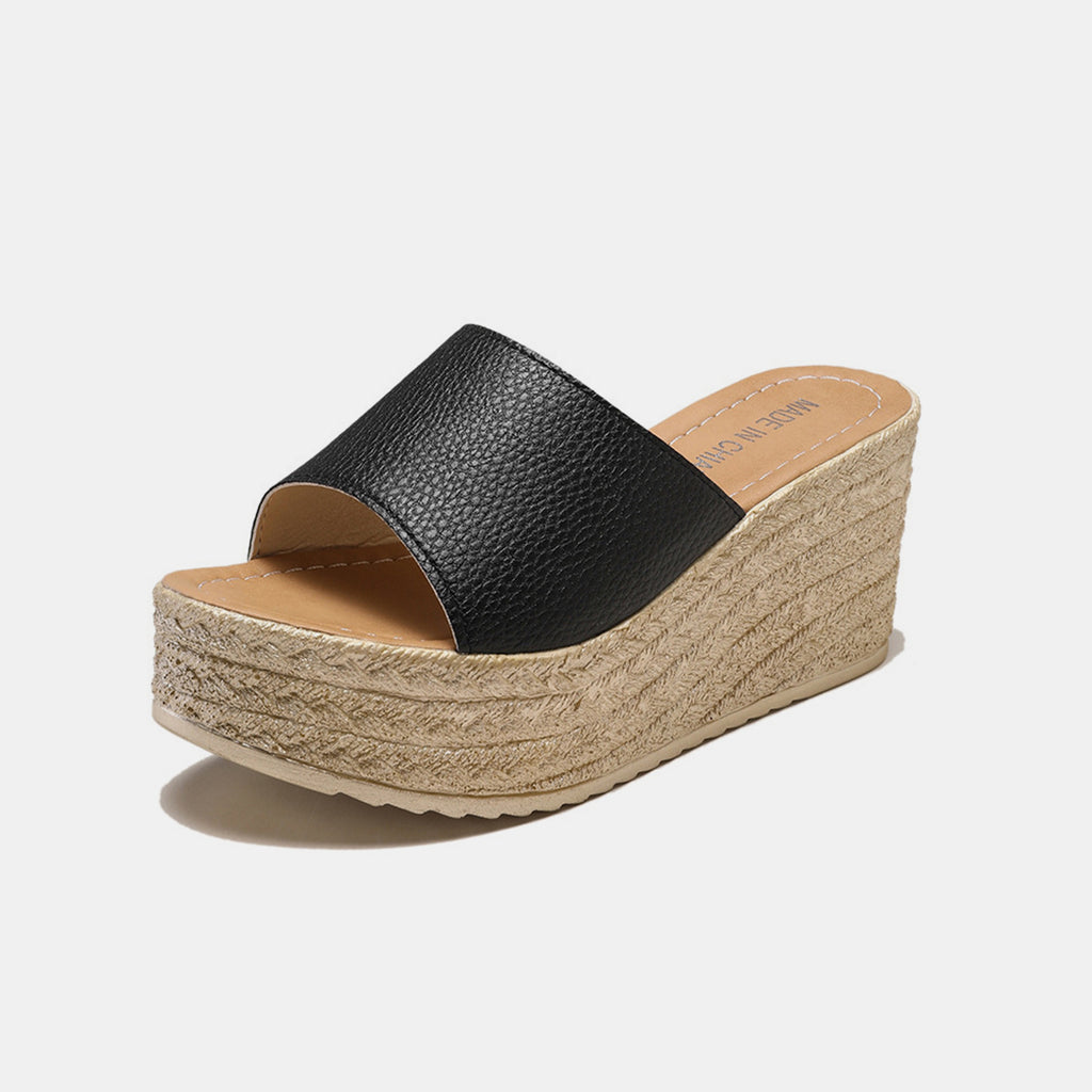 Espadrille Platform Slide Sandal