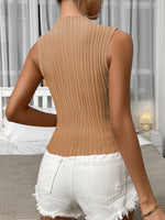 Load image into Gallery viewer, Mock Neck Ribbed Knit Tank
