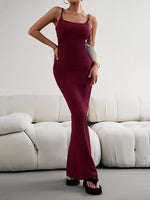 Load image into Gallery viewer, Straight Neck Sleeveless Maxi Dress

