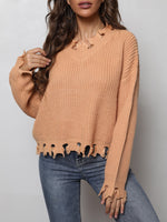 Load image into Gallery viewer, Waffle-Knit Dropped Shoulder Blouse
