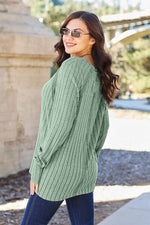 Load image into Gallery viewer, Ribbed Round Neck Long Sleeve Knit Top
