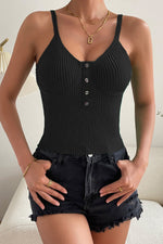 Load image into Gallery viewer, Sleeveless Scoop Neck Ribbed Knit Top
