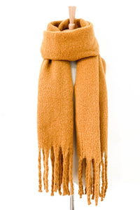 Fringe Detail Polyester Scarf