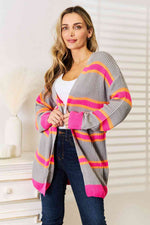 Load image into Gallery viewer, Ribbed Long Sleeve Cardigan
