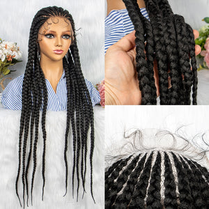 36 Inches Braided Lace Front Wig