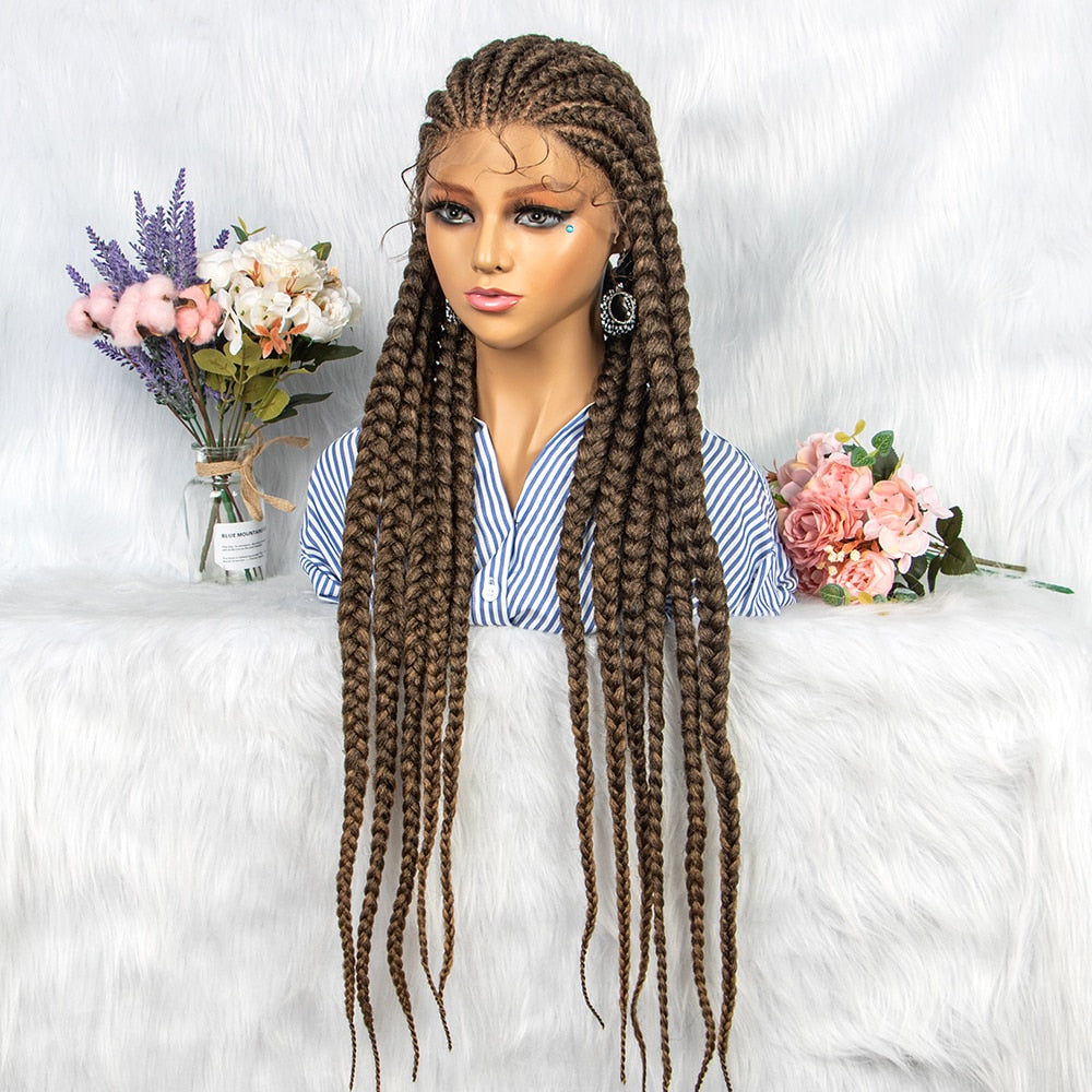 36 Inches Braided Lace Front Wig