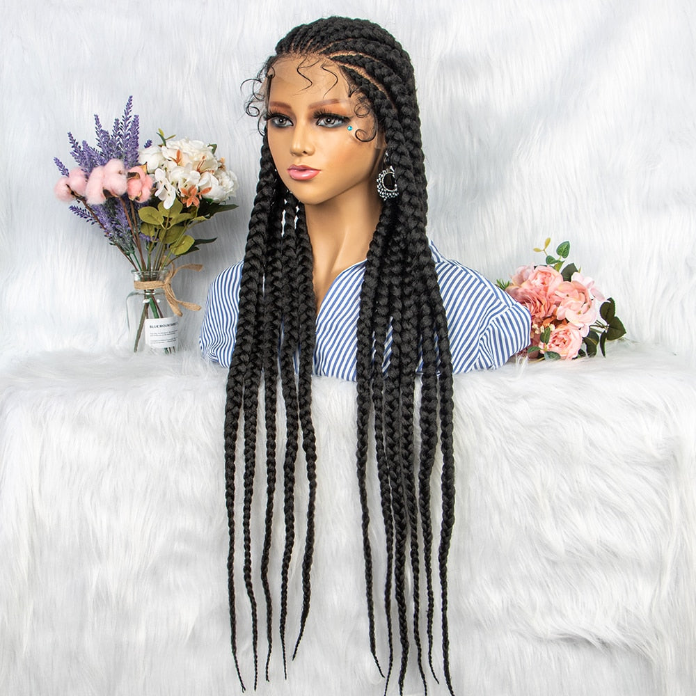 36 Inches Braided Lace Front Wig