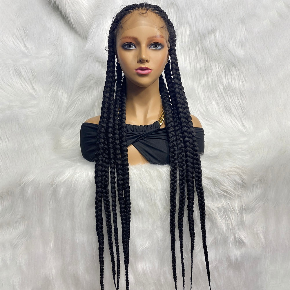 36 Inches Braided Lace Front Wig