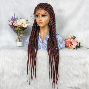 36 Inches Braided Lace Front Wig