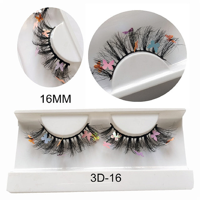 Faux Mink Lashes With Butterflies or flowers