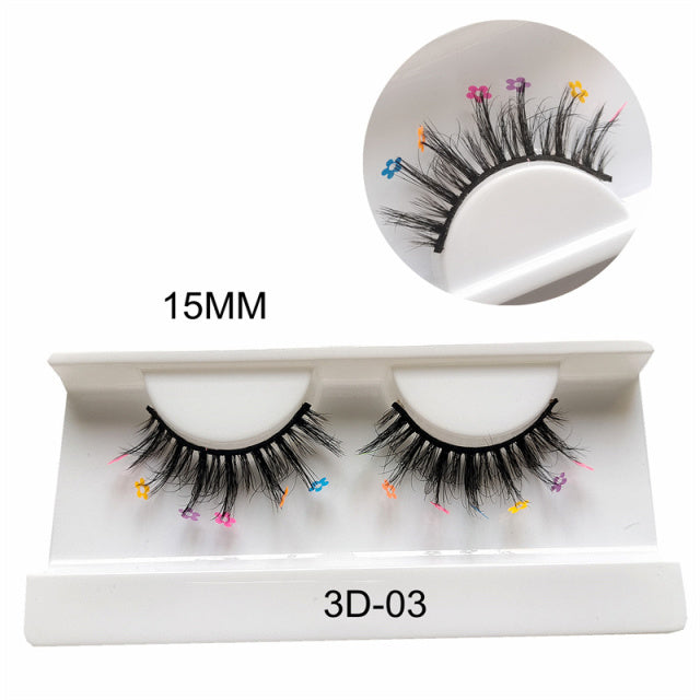 Faux Mink Lashes With Butterflies or flowers