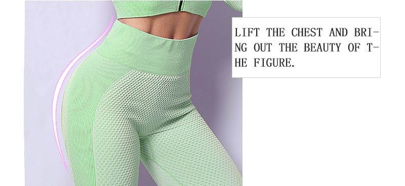 Womens Seamless Yoga Workout Set