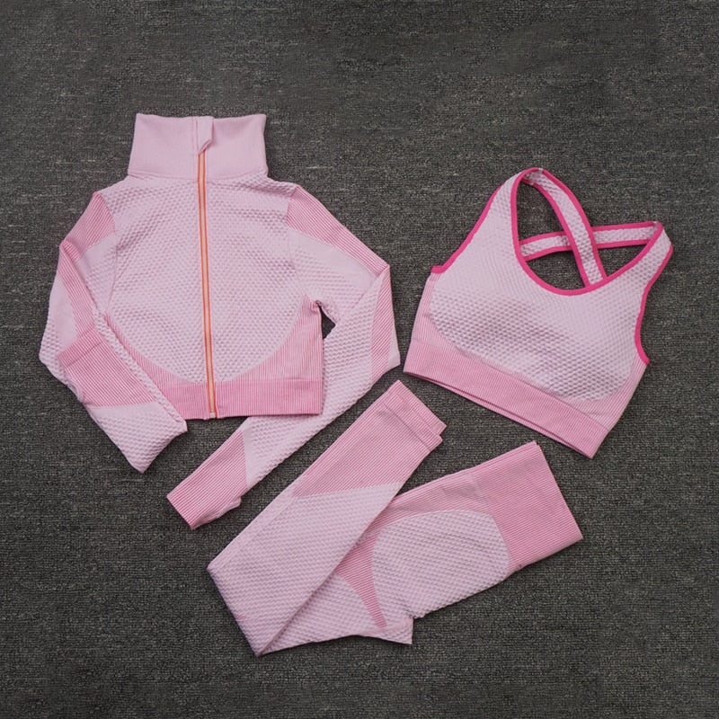 Womens Seamless Yoga Workout Set