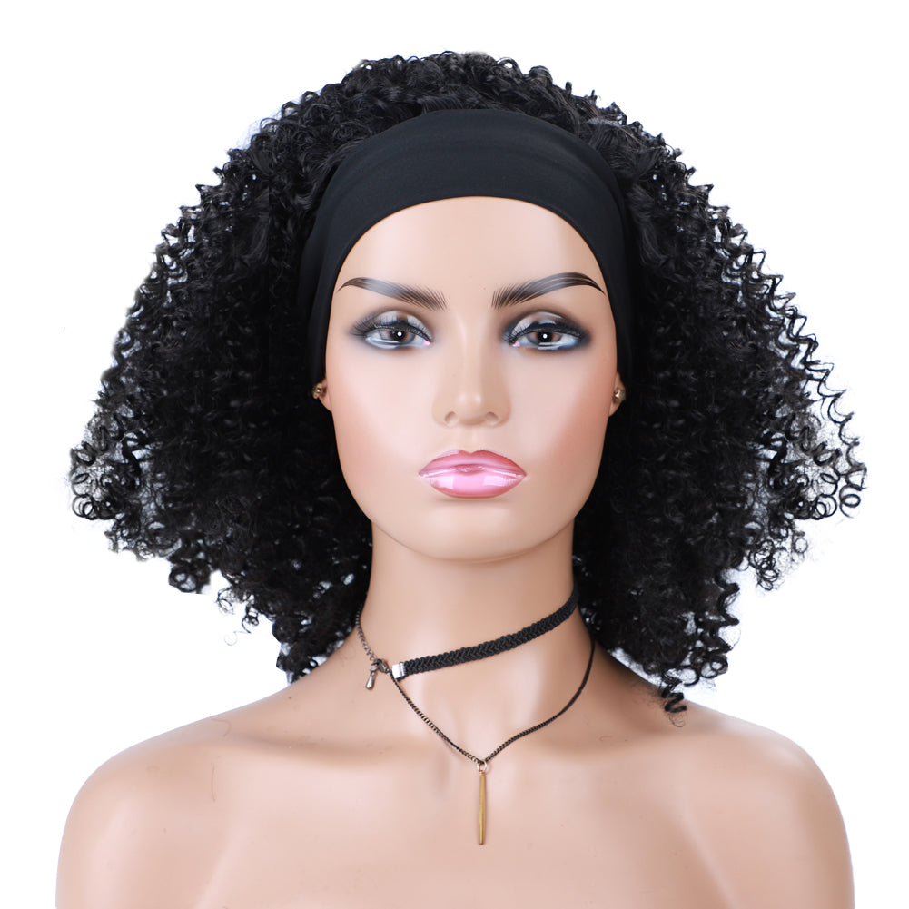 Kinky Curly Headband Wig