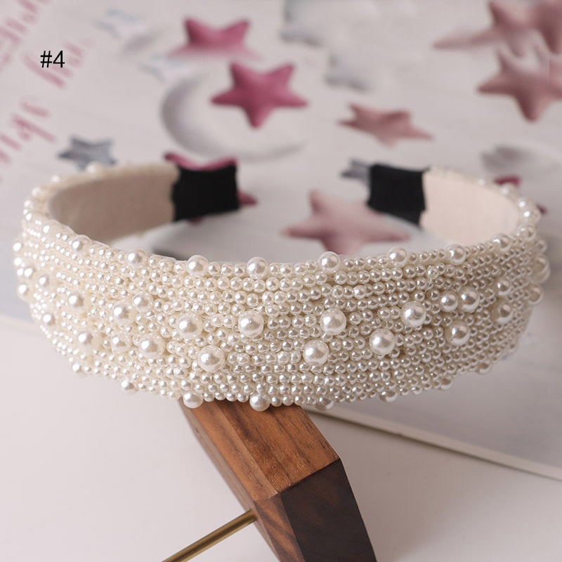 Beaded Pearl Headbands