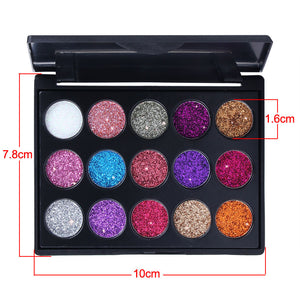 15 Color Glitter Eyeshadow Palette