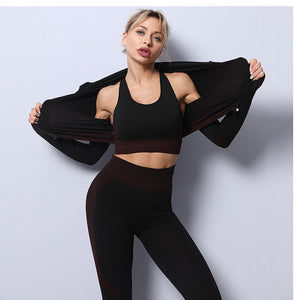 Womens Seamless Yoga Workout Set