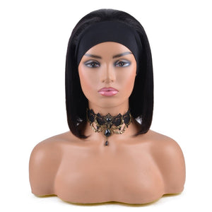 Straight Bob Headband Wig