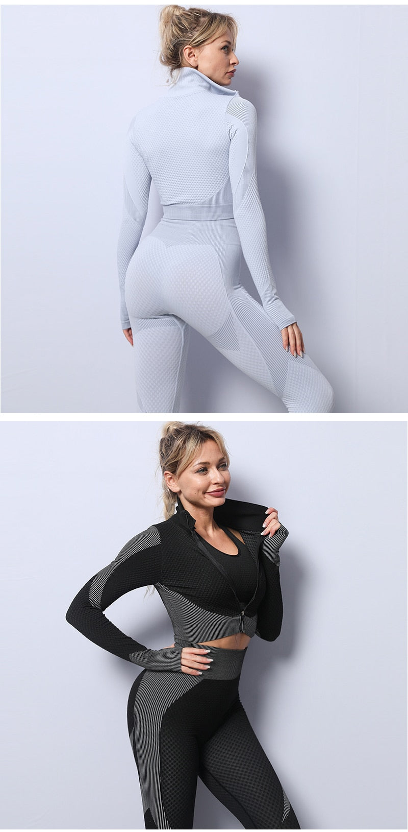 Womens Seamless Yoga Workout Set